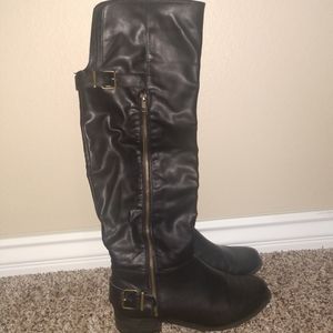 Black Knee-High Boots